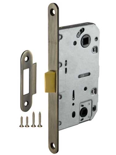 Замок двериой межкомнатный сантехнический Fuaro Plastic P96WC-50 AB бронза пласт.яз.