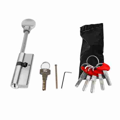 Цилиндровый механизм Fuaro D-PRO507-8/75 mm (40+10+25) CP хром 5+ 1 кл. перекодируемый со штоком