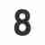 Цифра "8" самоклеящаяся SS304 (50х30) (FUARO) BL черный