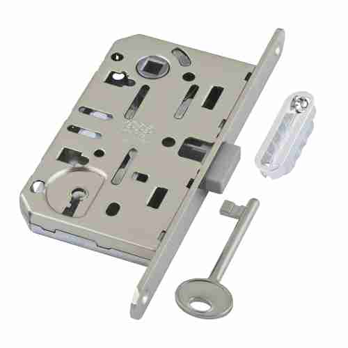 B06101.50.06.640 AGB (АГБ) Корпус врезного замка под кл. (никель) MEDIANA POLARIS с отв. планкой (скин)