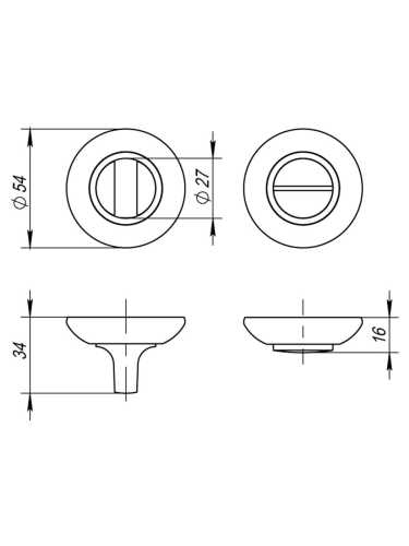 Ручка дверная Fuaro (Фуаро) межкомнатная R.RM54.VITA (VITA RM) ABG-6 зеленая бронза  Набор 4