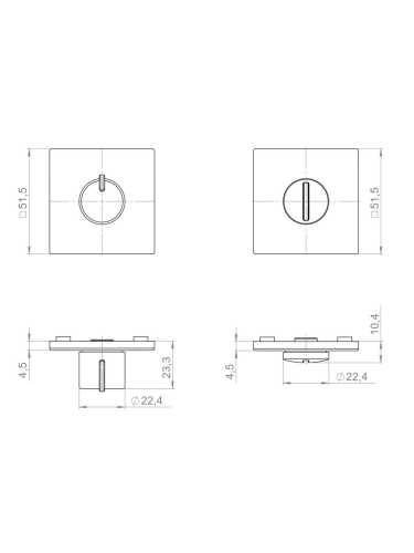 Завертка сантехническая Armadillo (Армадилло) поворотная BK6.K.YM MWSC-33 итальянский тисненый