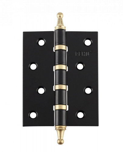 Петля дверная стальная RENZ IN100- 4BB CH B/PB 100*75*2,5, 4подш,с колп,черн/лат.бл