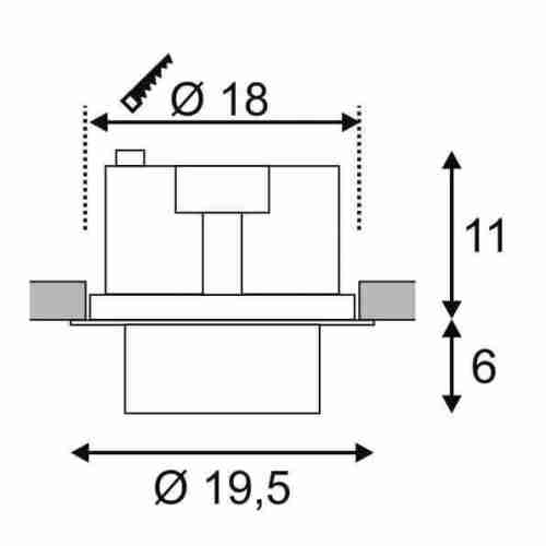 Встраиваемый спот SLV Supros Move 114121