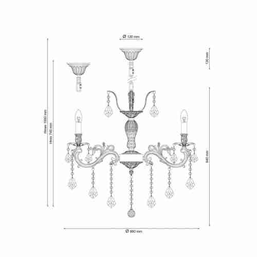 Подвесная люстра Lucia Tucci Barletta 122.8 Antique