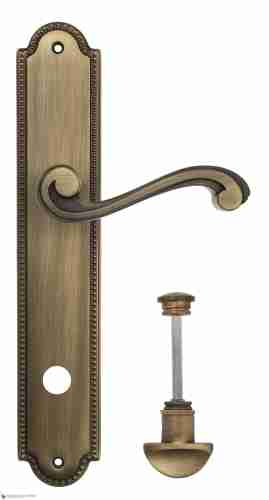 Дверная ручка Venezia "VIVALDI" WC-2 на планке PL98 матовая бронза