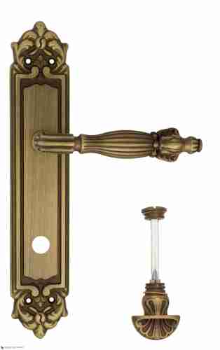 Дверная ручка Venezia "OLIMPO" WC-4 на планке PL96 матовая бронза