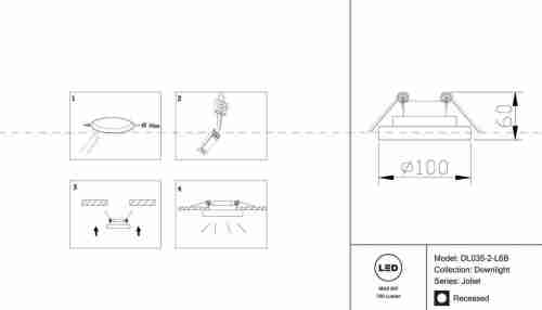 Встраиваемый светодиодный светильник Maytoni Joliet DL035-2-L6B