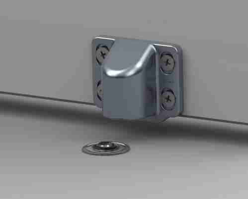 Упор дверной скрытый магнитный автоматический накладной FANTOM FIRE HGT003 полированный хром