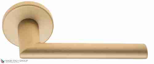 Дверная ручка на круглом основании Fratelli Cattini "LINEA 2" 7.7-KD золото крайола