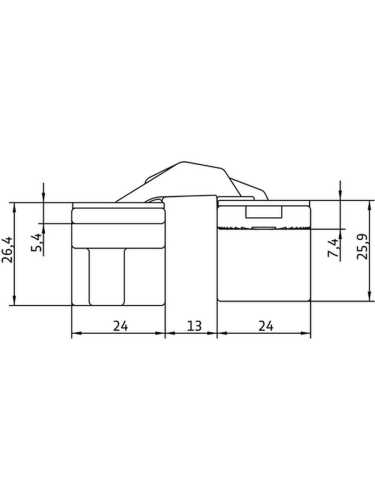 Петля скрытая Morelli HH-1 B врезная с 3D-регулировкой вес полотна до 40 кг, цвет черный