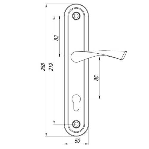 Ручка на планке P90 8504 CRONA AB