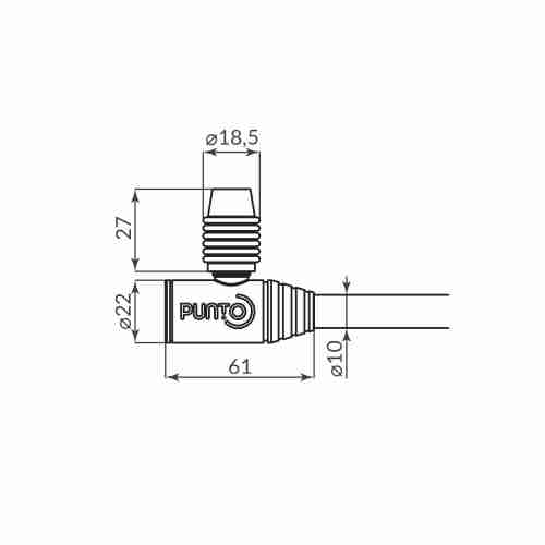 Замок Punto (Пунто) тросовый PK-BIKE-1012-KEY (10х1200) 2key/подвес