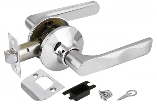 Ручка защелка (кноб) дверная нажимная с защелкой Punto 6024 CP-P (без фик.) хром