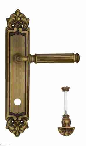 Дверная ручка Venezia "MOSCA" WC-4 на планке PL96 матовая бронза