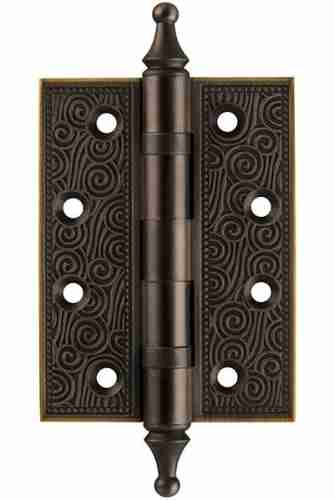 Комплект 10 шт. - Петля дверная универсальная латунная Armadillo Castillo CL 500-A4 102x76x3,5 BB-17 коричневая бронза