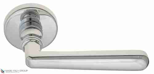 Дверная ручка на круглом основании Fratelli Cattini "ESSA" 7.7-CR полированный хром