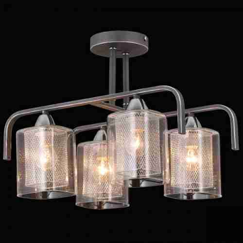 Люстра потолочная Natali Kovaltseva 75066/4C STAIN SILVER