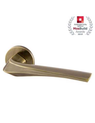 Комплект: Ручки Armadillo FLAME URS AB-7+Завертка+Бесшумный замок и Петли Fuaro/бронза