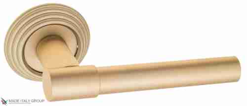 Дверная ручка на круглом основании Fratelli Cattini "UNA" D8-BS матовая латунь