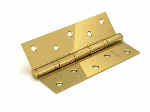 Комплект 10 шт. - Петля дверная стальная универсальная Fuaro 2BB 125x75x2,5 PB (латунь)