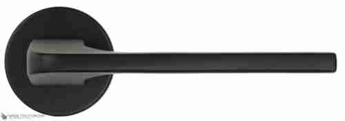 Дверная ручка на круглом основании Fratelli Cattini "BOSTON" 7FS-NM матовый черный