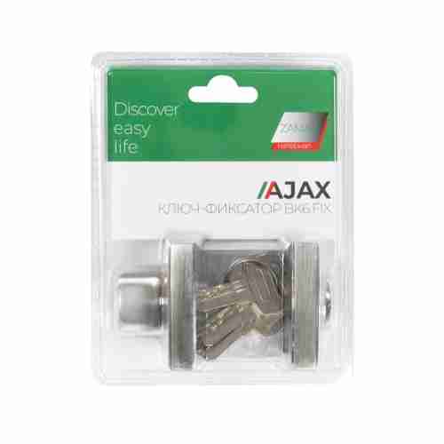 Завертка сантехническая Ajax (Аякс) с фиксацией ключом BK6.FIX.JK SN-3 мат.никель