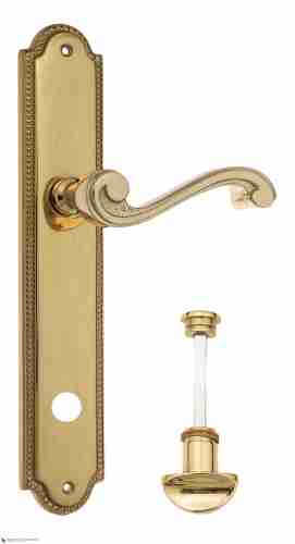 Дверная ручка Venezia "VIVALDI" WC-2 на планке PL98 полированная латунь
