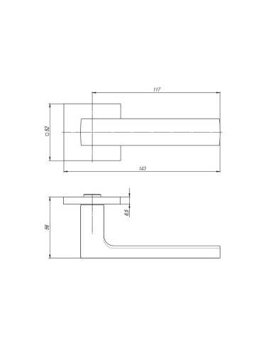 Ручка дверная Armadillo (Армадилло) межкомнатная K.USS52.SKY (SKY USS) FSG-39 флорентийское золото  Набор 7