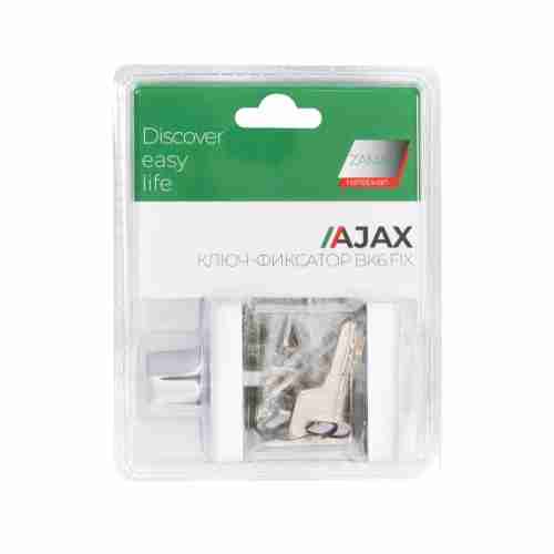Завертка сантехническая Ajax (Аякс) с фиксацией ключом BK6.FIX.JK CP-8 хром