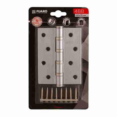 Петля универсальная Fuaro 4BB/BL 100x75x2,5 WР (белый жемчуг) БЛИСТЕР