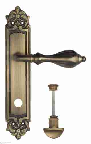 Дверная ручка Venezia "ANAFESTO" WC-2 на планке PL96 матовая бронза