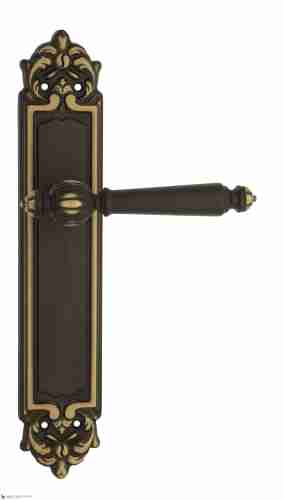 Дверная ручка Venezia "PELLESTRINA" на планке PL96 темная бронза