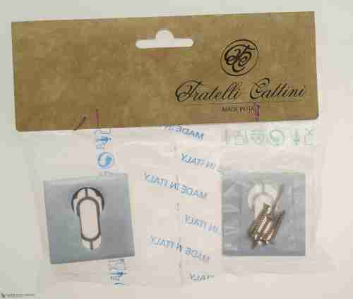 Накладка под цилиндр на квадратном основании Fratelli Cattini CYL 8-CS матовый хром 2 шт.