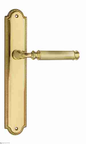 Дверная ручка Venezia "MOSCA" на планке PL98 полированная латунь