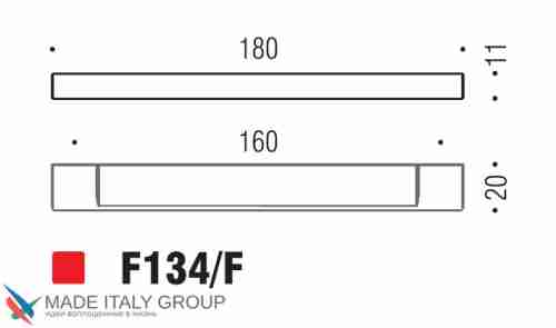 Ручка скоба модерн COLOMBO DESIGN F134F-NM матовый черный 160 мм