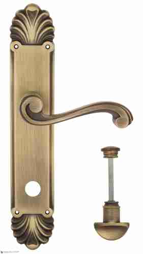 Дверная ручка Venezia "VIVALDI" WC-2 на планке PL87 матовая бронза