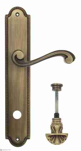 Дверная ручка Venezia "VIVALDI" WC-4 на планке PL98 матовая бронза