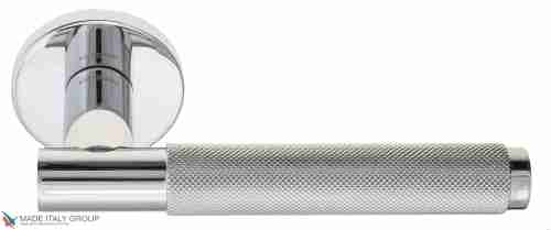 Дверная ручка на круглом основании Fratelli Cattini "UNA X" 7FS-CR полированный хром