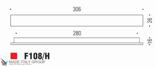 Ручка скоба модерн COLOMBO DESIGN F108H-CR полированный хром 280 мм