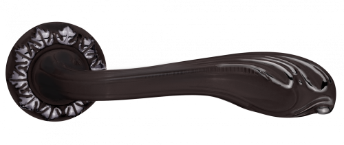 Ручки дверные RENZ INDH 64-10 B/CP Фабриано черный/хром блестящий