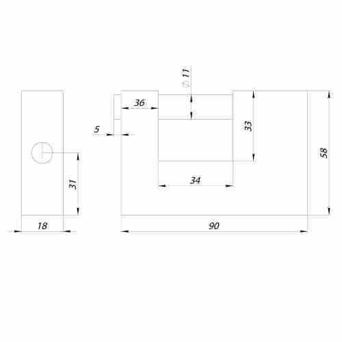 Замок Punto (Пунто) навесной PK-1690 3 key англ.