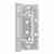 Петля универсальная без врезки Fuaro 500-2BB/BL 100x2,5 PC (перламутровый хром) БЛИСТЕР
