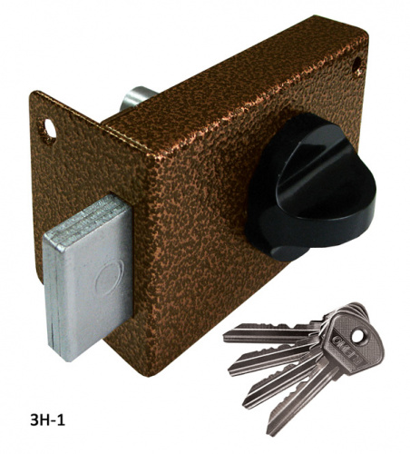 Замок накладной цилиндровый ОМЕГА ЗН1 бронза