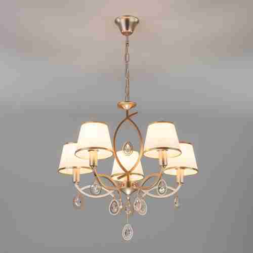 Подвесная люстра Eurosvet 60091/5 перламутровое золото