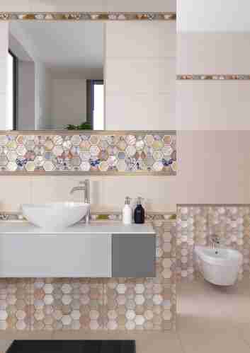 Бордюр ALMA Ceramica Asteria BWU55ATR404 / BWD55ATR404 3х50