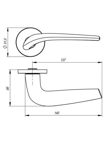 Ручка дверная Armadillo (Армадилло) межкомнатная R.URS52.TWIN (TWIN URS) MWSC-33 итальянский тисненый  Набор 8
