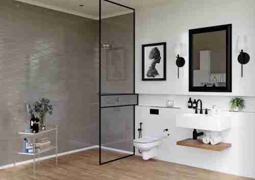 Плитка керамическая Cersanit Vegas черный (VGU231) 25x75