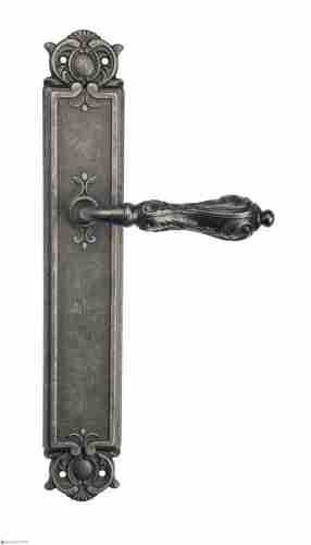Дверная ручка Venezia "MONTE CRISTO" на планке PL97 античное серебро
