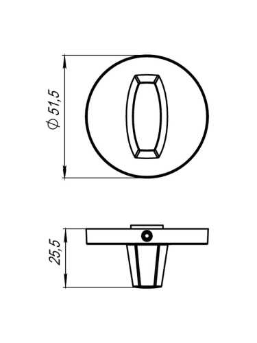 Комплект: Ручки Armadillo TWIN URS BPVD-77 + Завертка BK6.R.URS52 BPVD-77 вороненый никель